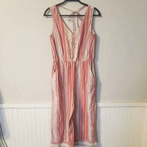 Wrapper‎ Striped Jumpsuit